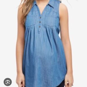 Motherhood Maternity Blue Denim Top